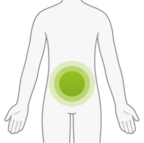 Illustration showing where Abdominal should be placed